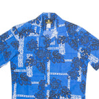 MOANA SHIRT CO Mens Hawaiian Shirt Blue Floral M