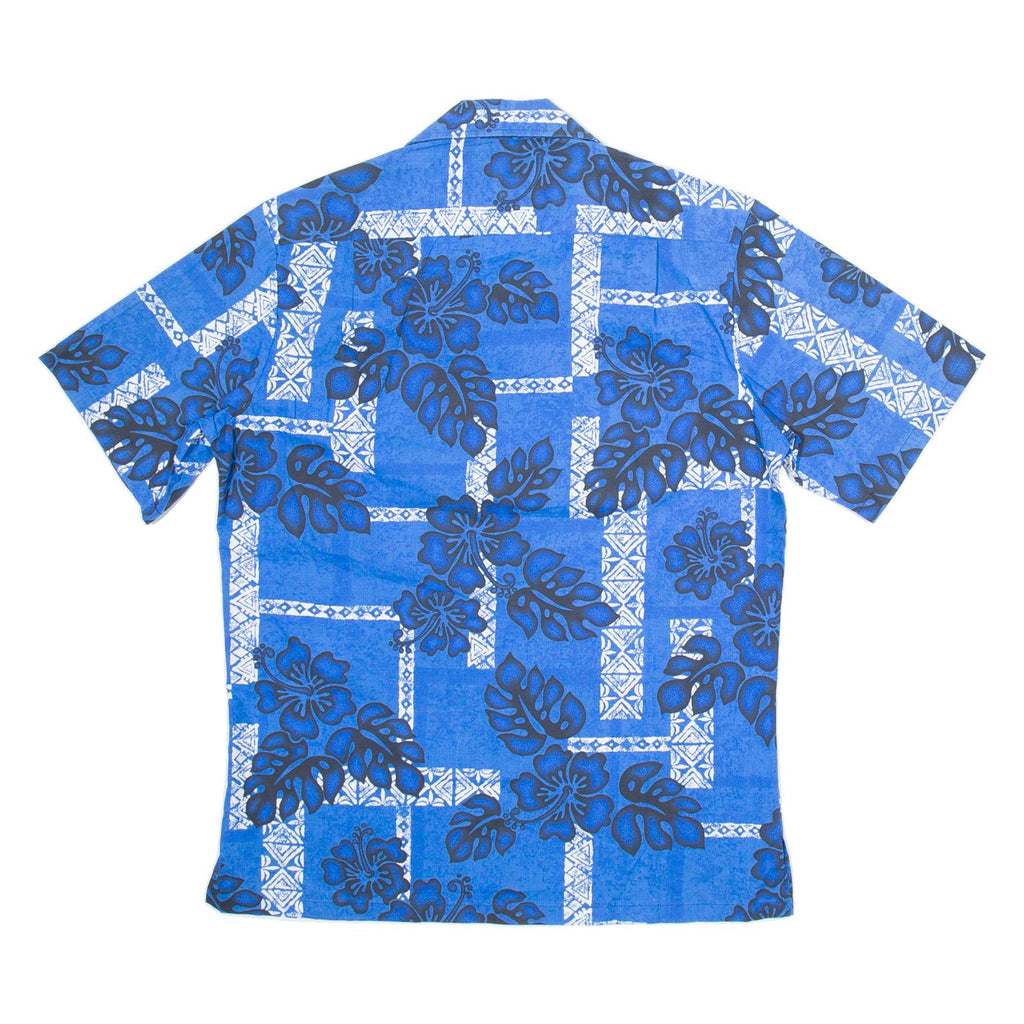 MOANA SHIRT CO Mens Hawaiian Shirt Blue Floral M
