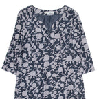 BODEN Womens A-Line Dress Blue Floral Long Sleeve Knee Length UK 10