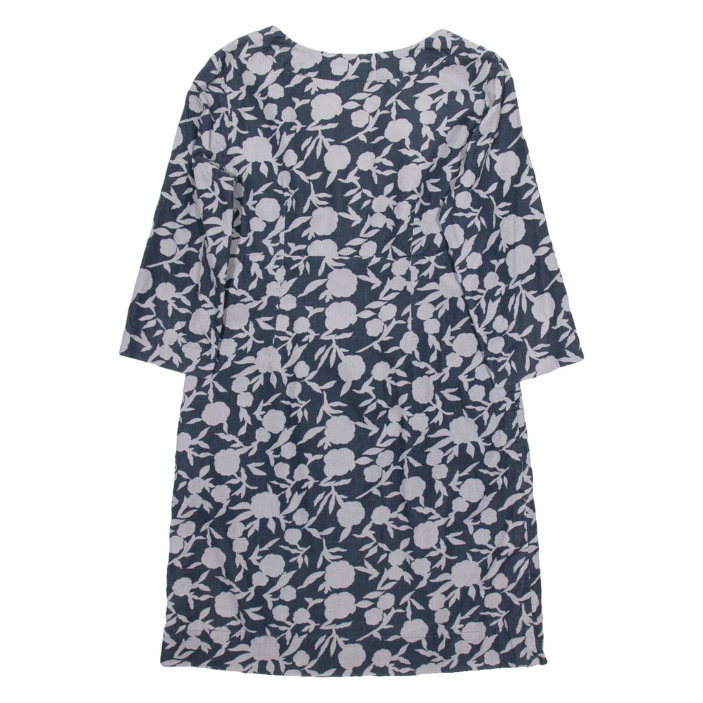 BODEN Womens A-Line Dress Blue Floral Long Sleeve Knee Length UK 10