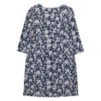 BODEN Womens A-Line Dress Blue Floral Long Sleeve Knee Length UK 10