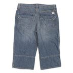 Mens Blue Denim Casual Shorts M W34 Cotton Blend Comfortable Relaxed Fit