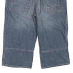 Mens Blue Denim Casual Shorts M W34 Cotton Blend Comfortable Relaxed Fit
