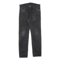 LEVI'S 502 Mens Slim Black Denim Raw Jeans W32 L29 Skinny Zip Closure