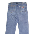 DICKIES Mens Regular Fit Blue Denim Jeans Button W36 L29 Classic Workwear