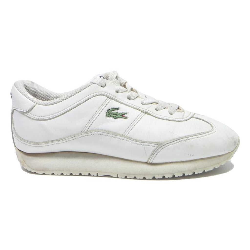 LACOSTE Womens Lace-Up Trainers Footwear White Synthetic UK 4 Casual