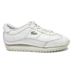 LACOSTE Womens Lace-Up Trainers Footwear White Synthetic UK 4 Casual