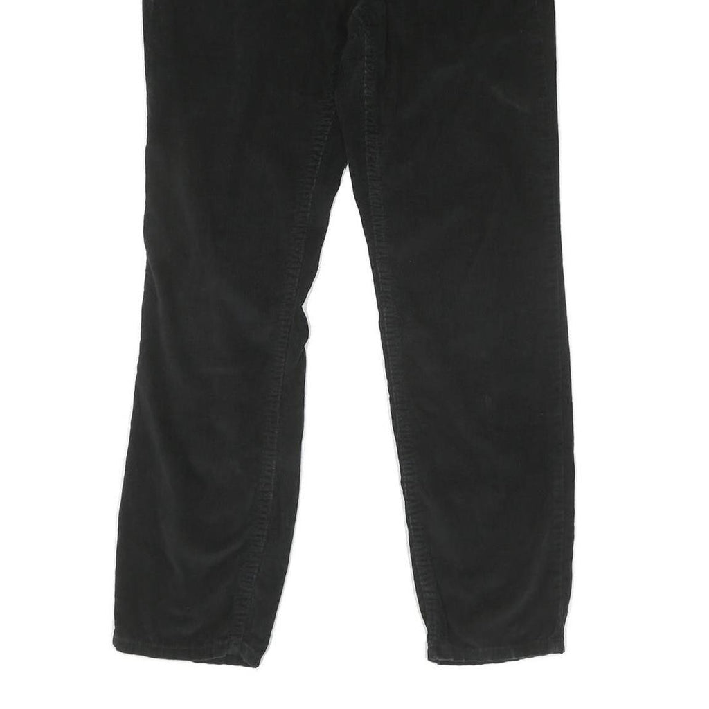 CALVIN KLEIN JEANS Womens Cotton Blend Black Regular Straight Trousers W30 L30