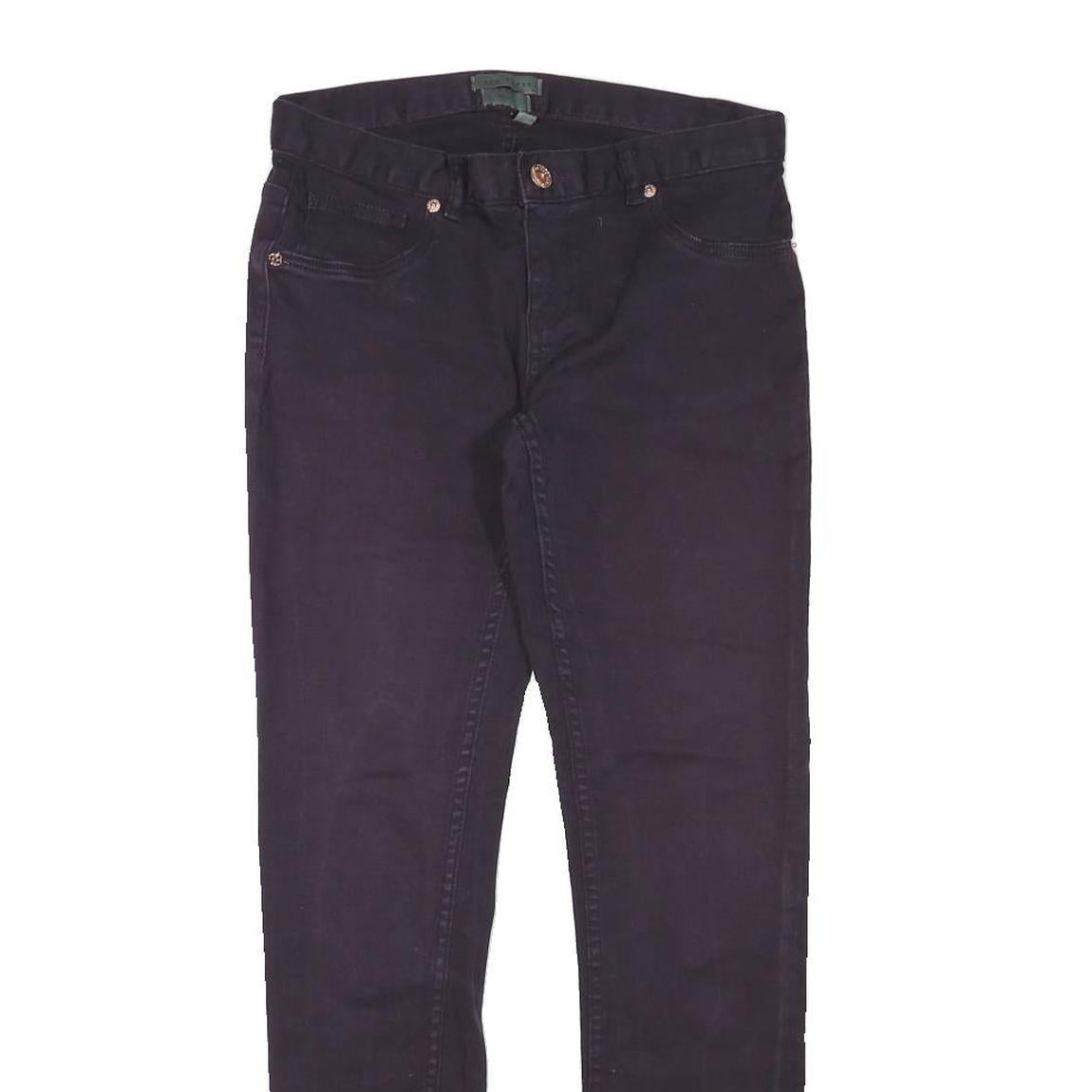 TED BAKER Womens Slim Black Stretch Denim Jeans W28 L28 Zip Closure Stylish