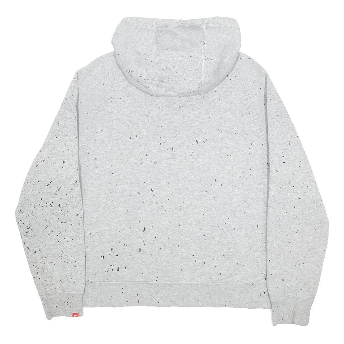 NIKE Womens Grey Speckled Pullover Hoodie L Cotton Blend Casual Sweatshirt