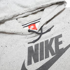 NIKE Womens Grey Speckled Pullover Hoodie L Cotton Blend Casual Sweatshirt