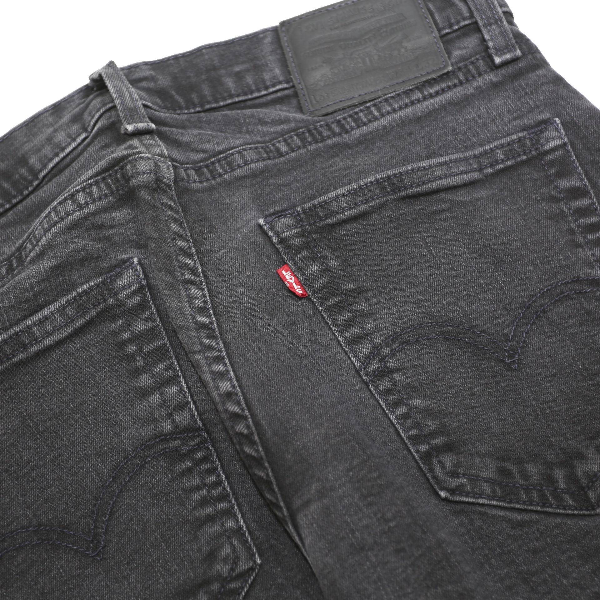 LEVI'S Skinnytaper Big E Mens Jeans Black Slim Skinny Denim W30 L32 Stretch Zip