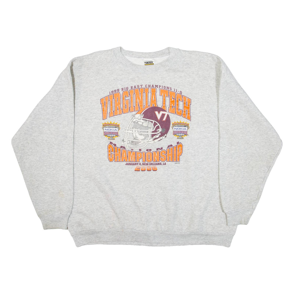 TULTEX Virginia Tech Mens Sweatshirt Grey USA 2XL