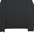 ADIDAS Womens Black Cotton Crew Neck Sweatshirt UK 12 Classic Logo Pullover