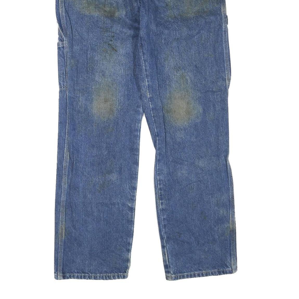 DICKIES Mens Regular Fit Blue Denim Jeans W32 L30 Workwear Zip Closure