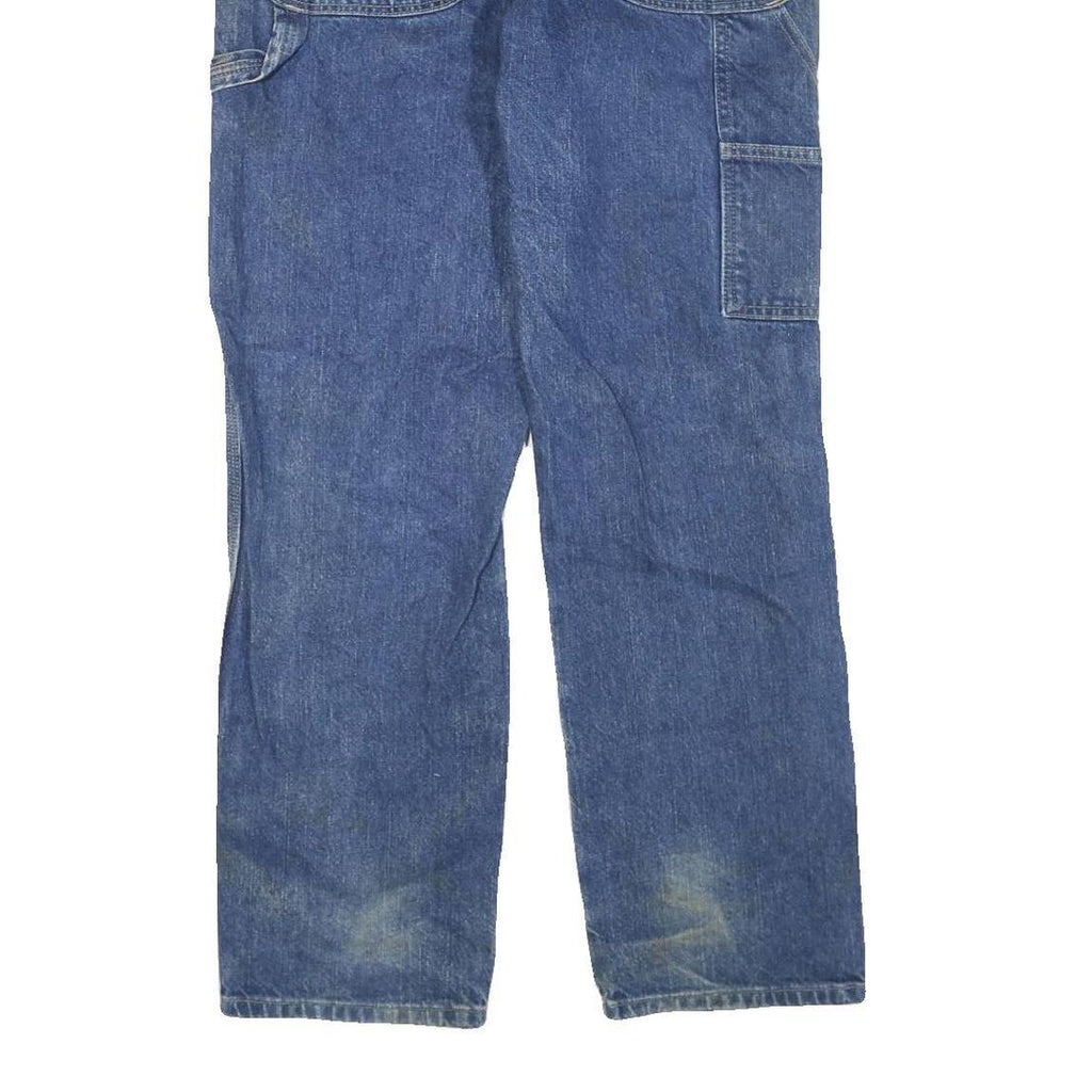 DICKIES Mens Regular Fit Blue Denim Jeans W32 L30 Workwear Zip Closure