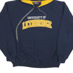 DUBWEAR CLOTHING Mens Navy Blue University Of Lethbridge Hoodie XL Cotton Blend