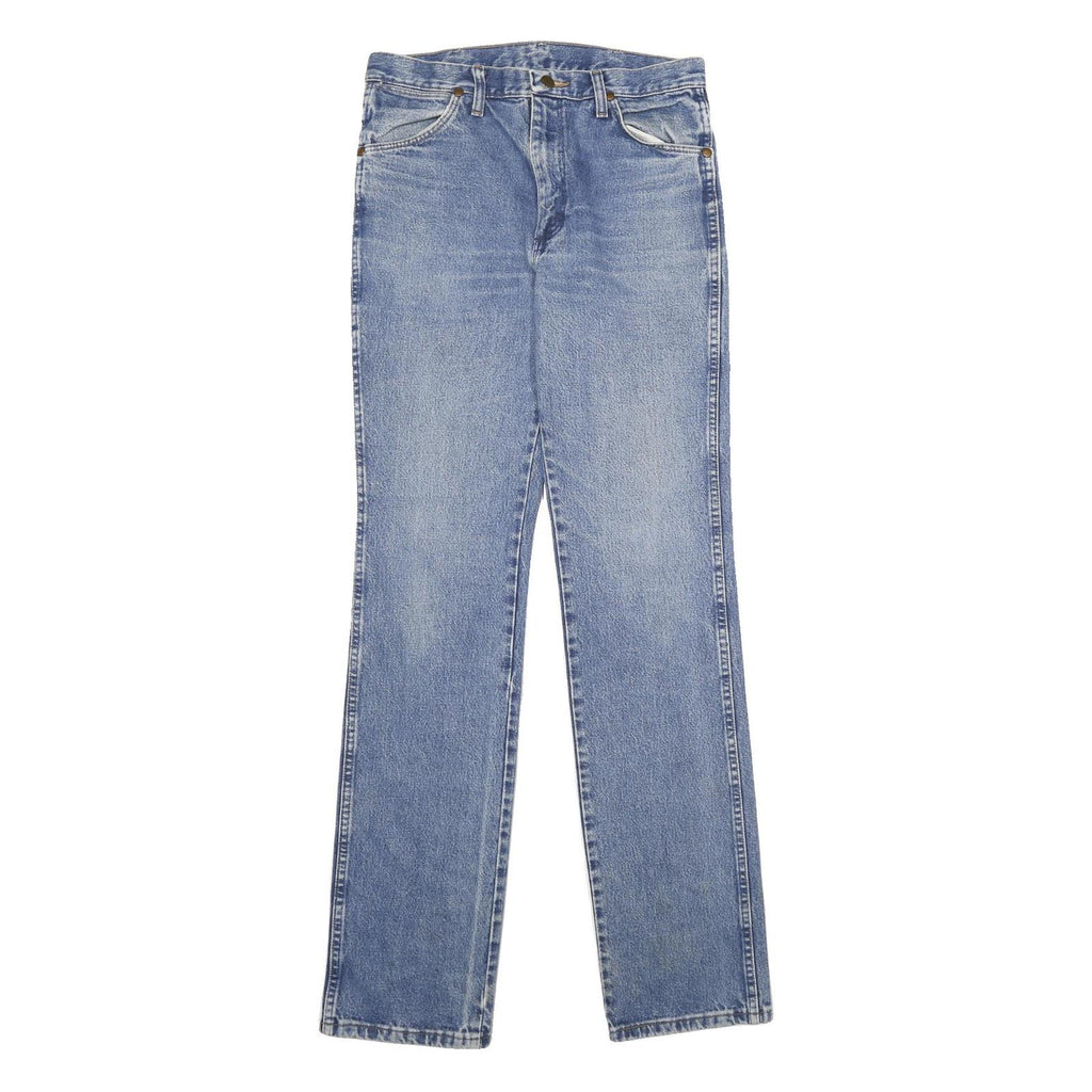 WRANGLER Mens Blue Regular Fit Straight Leg Denim W30 L36 Classic Zip Jeans