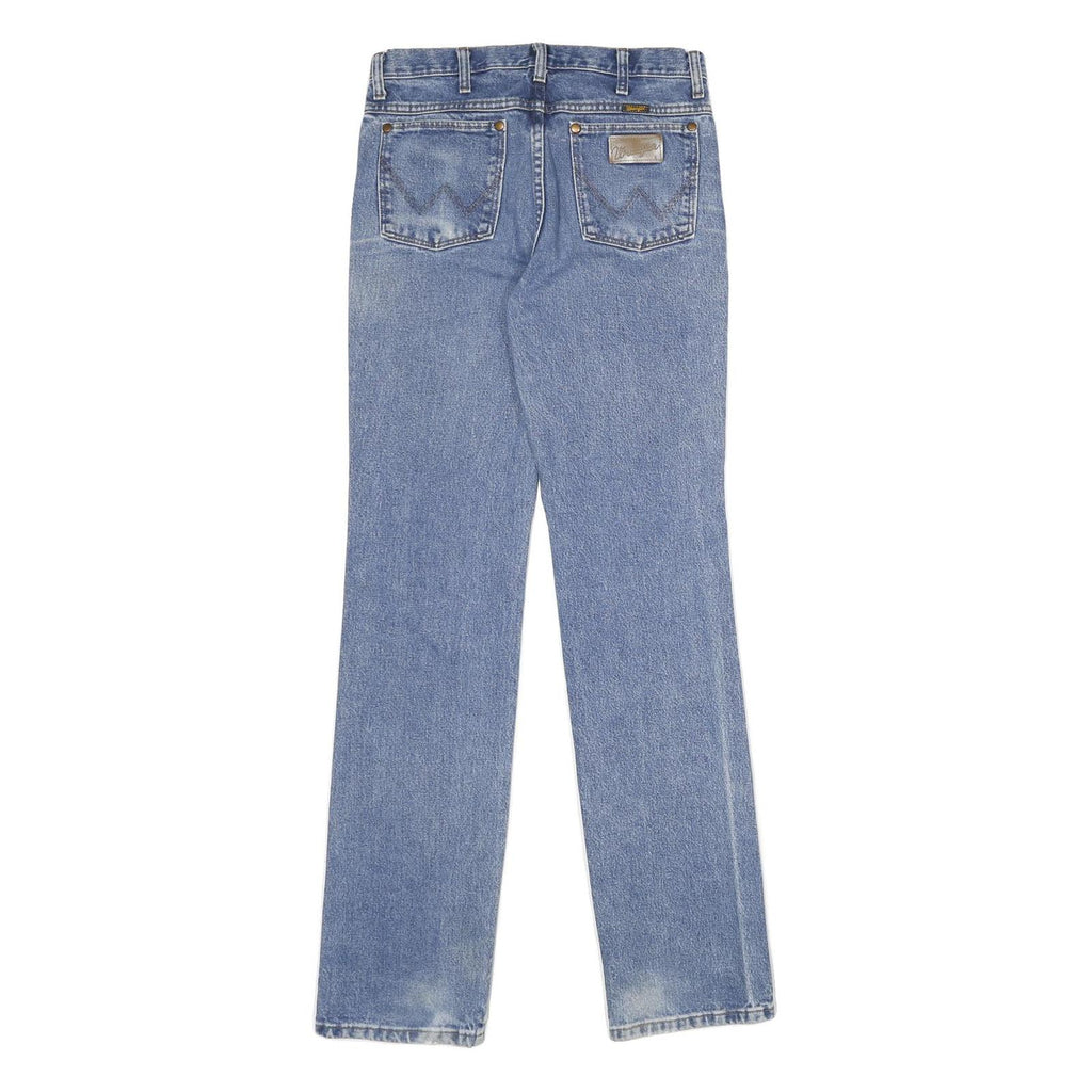 WRANGLER Mens Blue Regular Fit Straight Leg Denim W30 L36 Classic Zip Jeans
