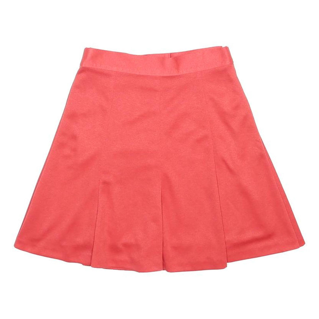 KENDZIA Womens Coral Pink Flare Knee Length Polyester Blend Skirt UK 14 Tailored