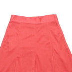 KENDZIA Womens Coral Pink Flare Knee Length Polyester Blend Skirt UK 14 Tailored