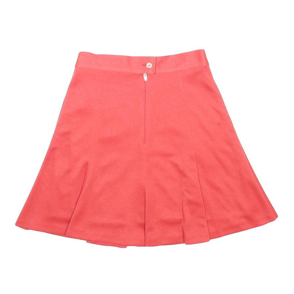KENDZIA Womens Coral Pink Flare Knee Length Polyester Blend Skirt UK 14 Tailored