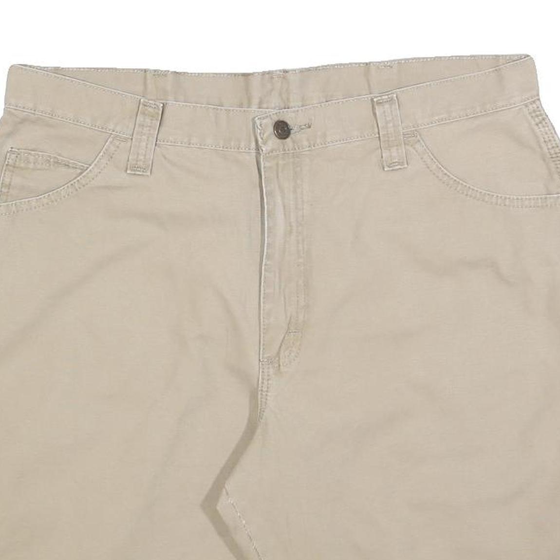 WRANGLER Mens Shorts Beige Casual L W36 Cotton Blend Utility Style