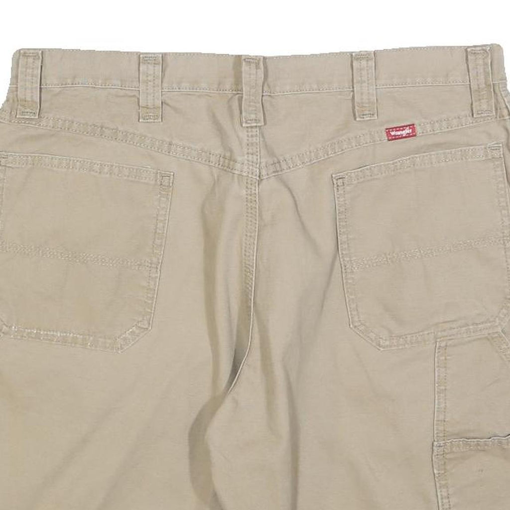 WRANGLER Mens Shorts Beige Casual L W36 Cotton Blend Utility Style