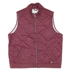 DICKIES Womens Maroon Quilted Jacket XL Polyester Blend Zip Pockets Casual