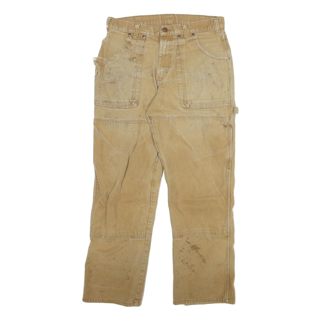 DICKIES Mens Jeans Beige Regular Straight Denim W32 L29 Workwear Utility
