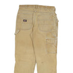 DICKIES Mens Jeans Beige Regular Straight Denim W32 L29 Workwear Utility