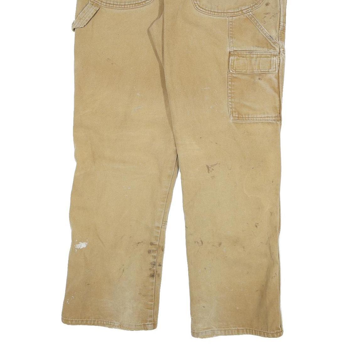 DICKIES Mens Jeans Beige Regular Straight Denim W32 L29 Workwear Utility