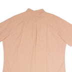 RALPH LAUREN Mens Orange & White Check Shirt XL Cotton Blend Button Down Short