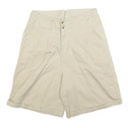 BE Womens Shorts Beige Casual Plain S W28 Cotton Blend Relaxed Fit