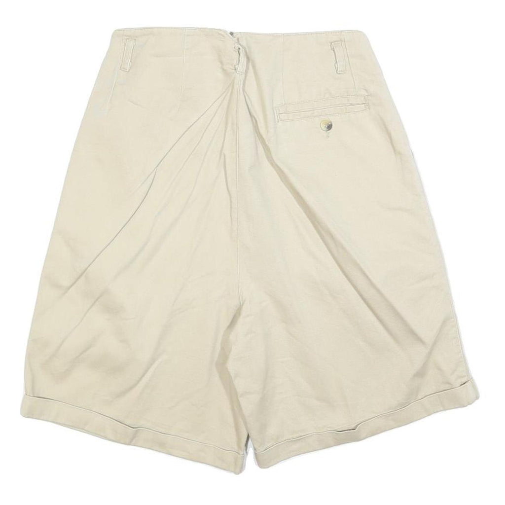 BE Womens Shorts Beige Casual Plain S W28 Cotton Blend Relaxed Fit
