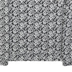 TED BAKER Womens Black & White Floral Print Crew Neck M Cotton Blend Sweatshirt