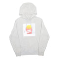 NIKE Mens Grey Hoodie XS Cotton Blend Pullover Drawstring Casual Wear