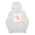 NIKE Mens Grey Hoodie XS Cotton Blend Pullover Drawstring Casual Wear