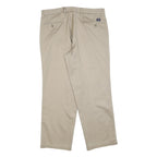 DOCKERS Mens Cotton Blend Beige Regular Fit Straight Leg Trousers W36 L30 Casual