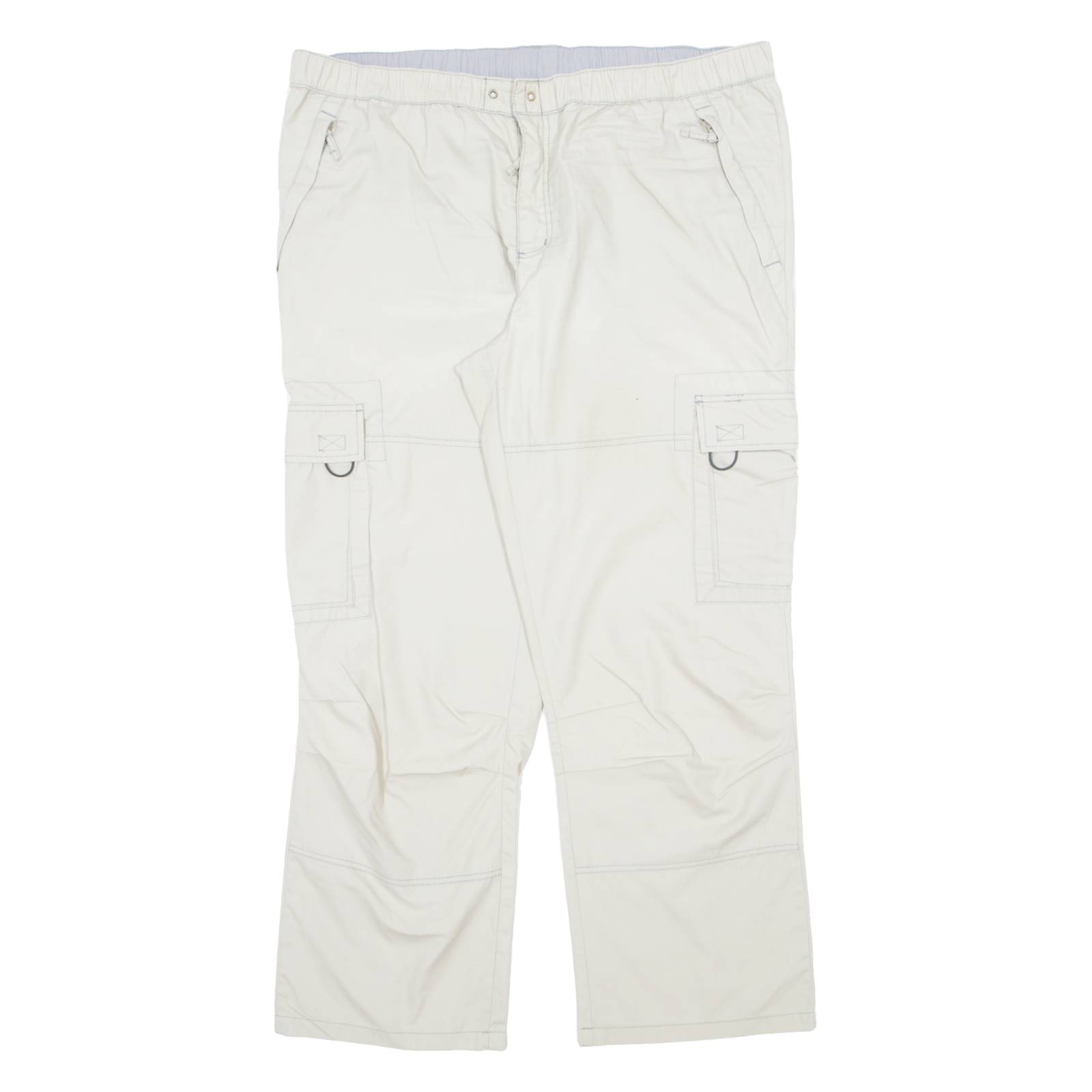 BPC COLLECTION Cargo Mens Trousers Cream Regular Straight W42 L31
