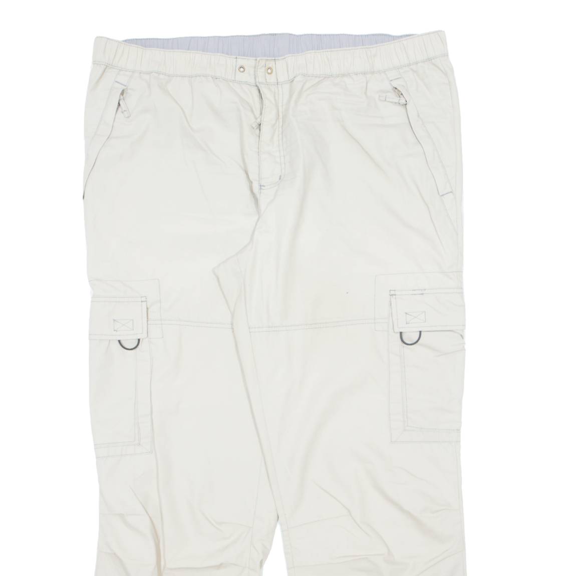 BPC COLLECTION Cargo Mens Trousers Cream Regular Straight W42 L31