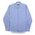 MCGREGOR Mens Blue & White Striped Shirt L Cotton Casual Regular Fit Smart
