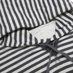 NIKE Womens Grey & Black Striped Pullover Hoodie M Cotton Blend Casual