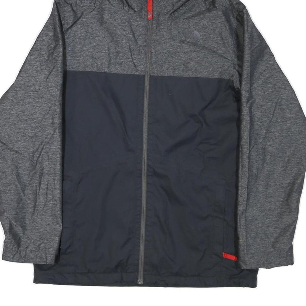 THE NORTH FACE Womens Grey & Black Outdoor Jacket XL Polyester Blend Zip Hooded