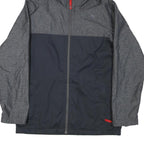 THE NORTH FACE Womens Grey & Black Outdoor Jacket XL Polyester Blend Zip Hooded