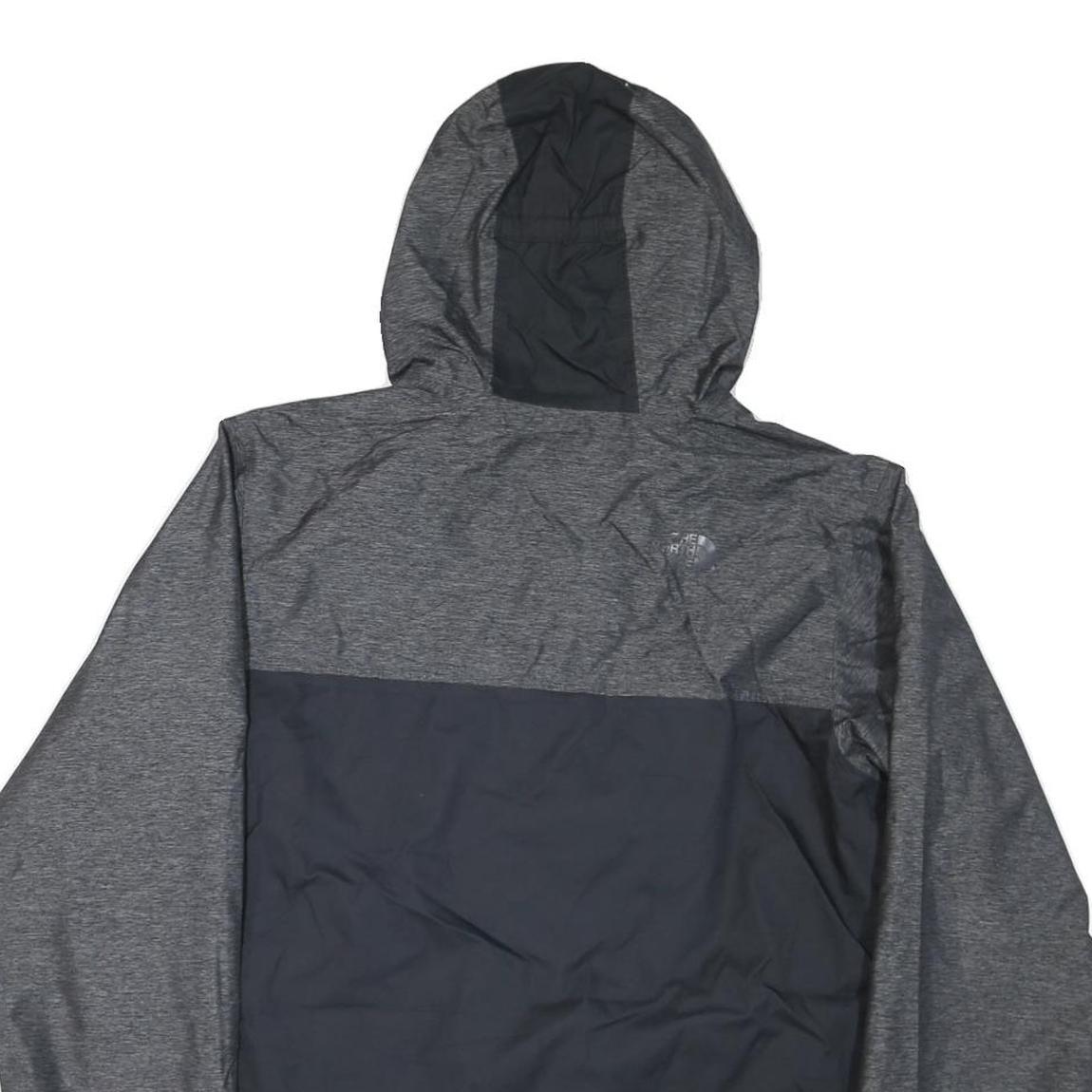 THE NORTH FACE Womens Grey & Black Outdoor Jacket XL Polyester Blend Zip Hooded