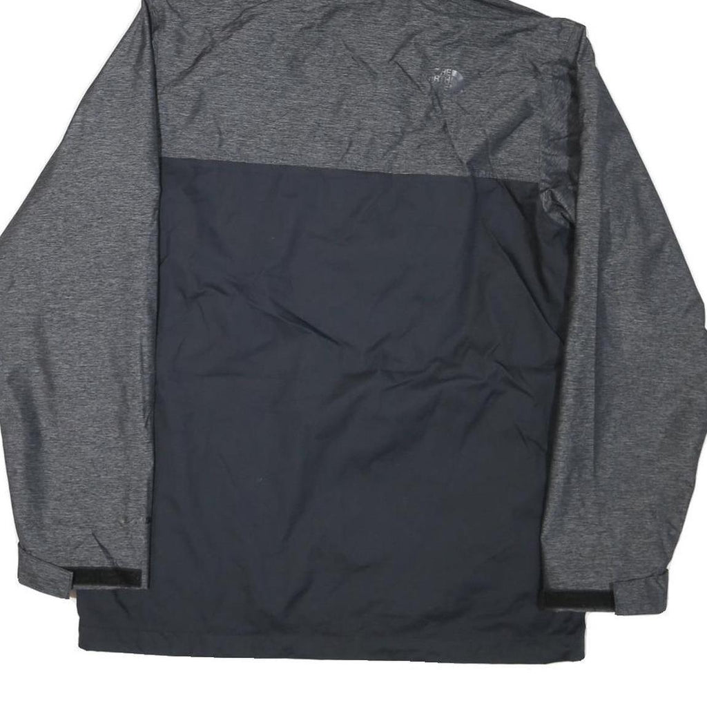 THE NORTH FACE Womens Grey & Black Outdoor Jacket XL Polyester Blend Zip Hooded