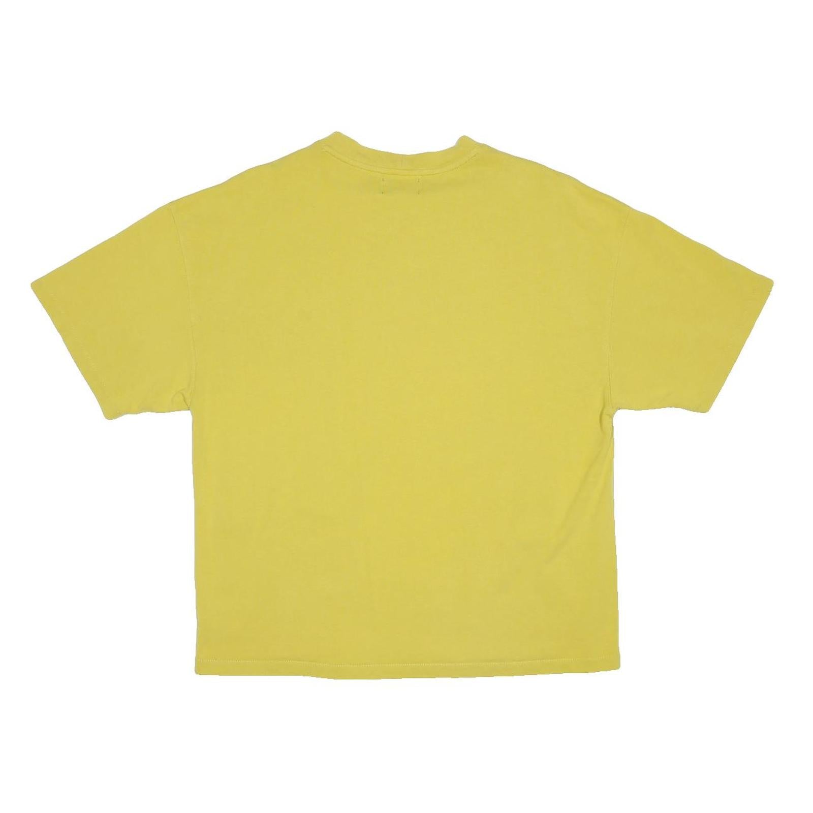 STUSSY Womens Yellow Graphic T-Shirt L Short Sleeve Crew Neck Casual Streetwear