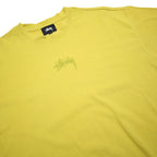 STUSSY Womens Yellow Graphic T-Shirt L Short Sleeve Crew Neck Casual Streetwear