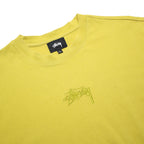STUSSY Womens Yellow Graphic T-Shirt L Short Sleeve Crew Neck Casual Streetwear